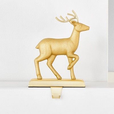Metal Deer Stocking Holder with Tapered Hook Gold - Wondershop™ | Target