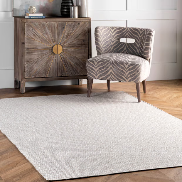 Taupe Diamond Cotton Check Flatwoven Area Rug | Rugs USA