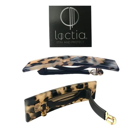 Small no slip tortoiseshell acetate barrette hair clip lined by Loctia | Walmart (US)