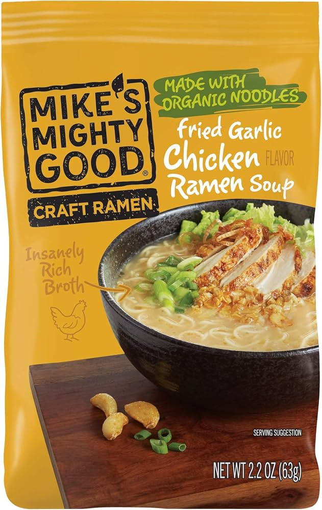 Mike's Mighty Good Chicken Ramen Noodles Bone Broth Pillow Pack (Pack of 7) - 12g Protein Instant... | Amazon (US)