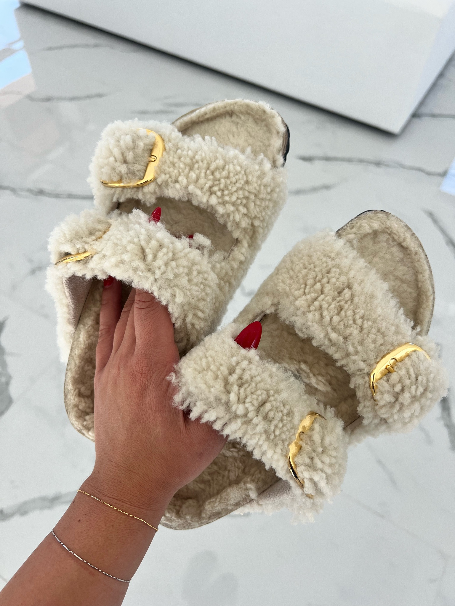 OBSESSED is an understatement for this purchase! These shoes are SO GOOD!!!!! they’re so soft, so cozy, so comfortable, are such a vibe for the holidays and beyond and perfect for any outfit!!!! Love love love them! And they come in black too!!!! #shoes #slides #slippers #shoe 

#LTKshoecrush #LTKstyletip #LTKGiftGuide