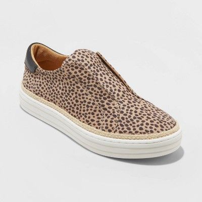 Women's Kalliope Leopard Slip On Sneakers - Universal Thread™ Brown | Target