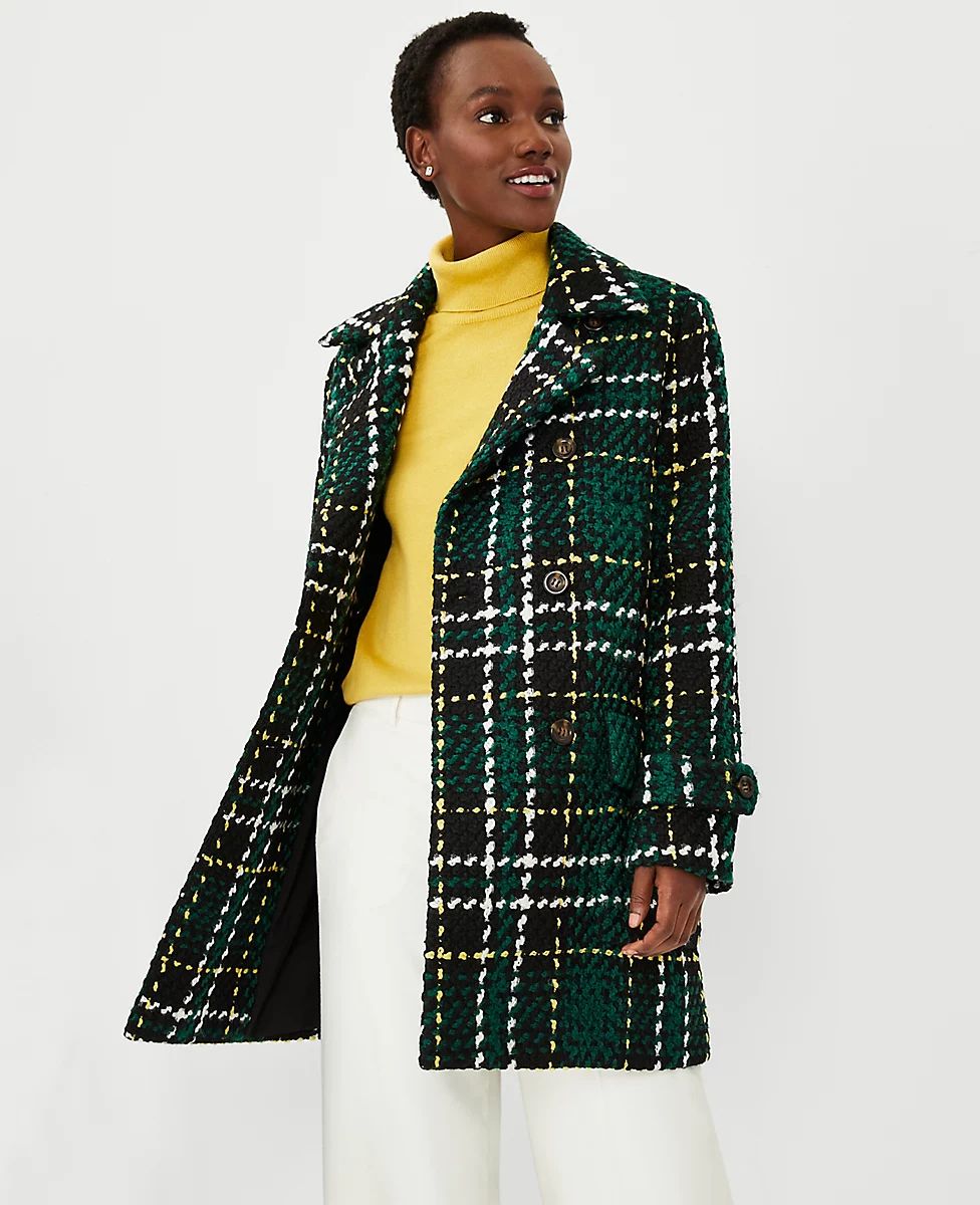 Plaid Peacoat | Ann Taylor (US)