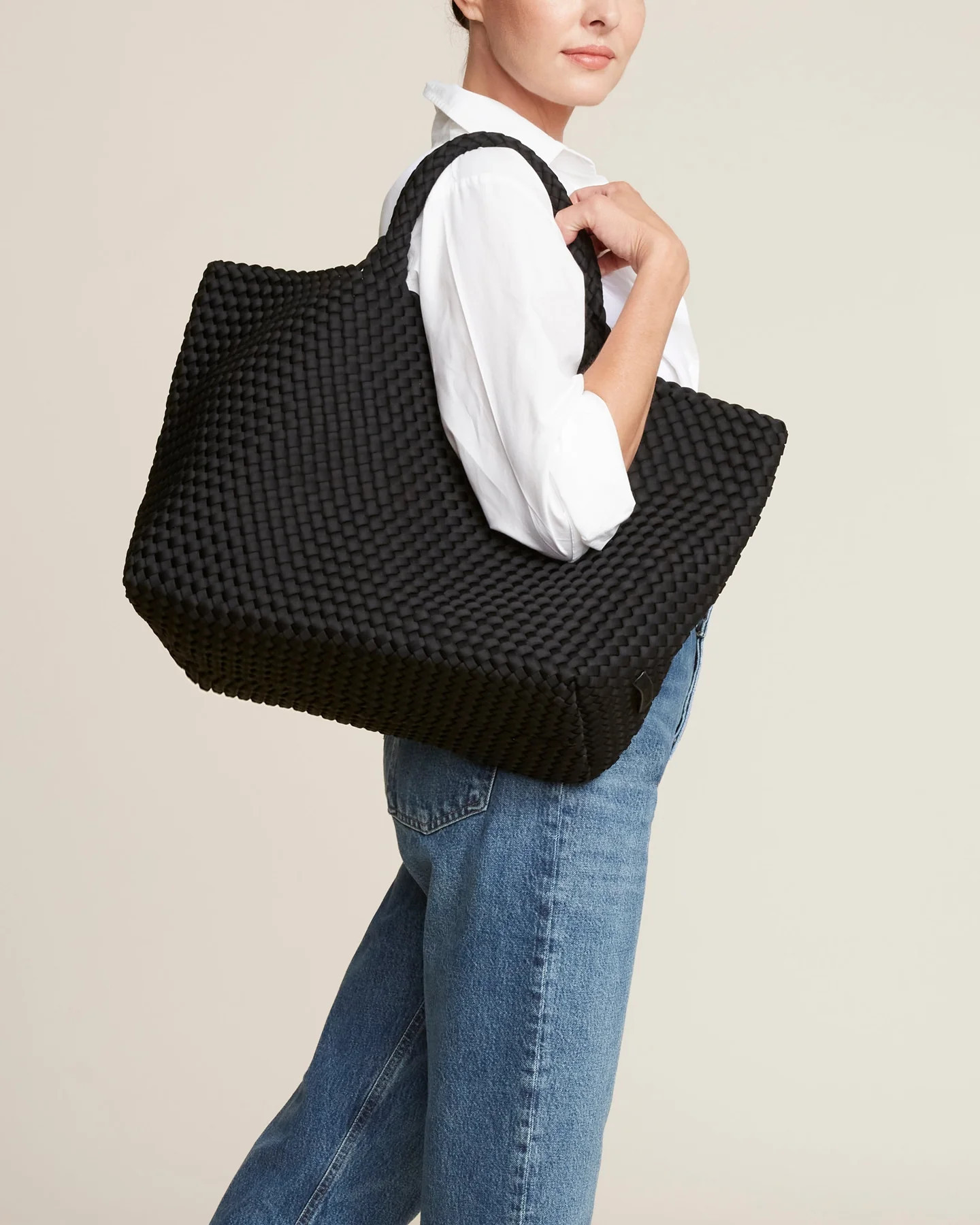 St. Barths Large Tote | Onyx | Naghedi