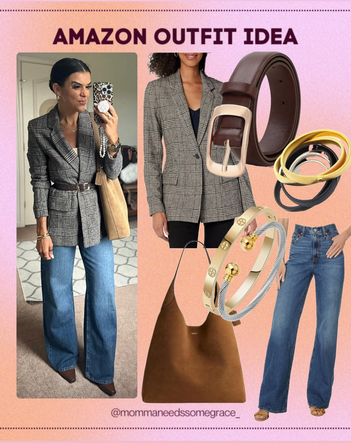 Amazon outfit idea! I’m wearing a small in the blazer and a 27 in the jeans! 

#LTKSeasonal #LTKWorkwear #LTKFindsUnder100