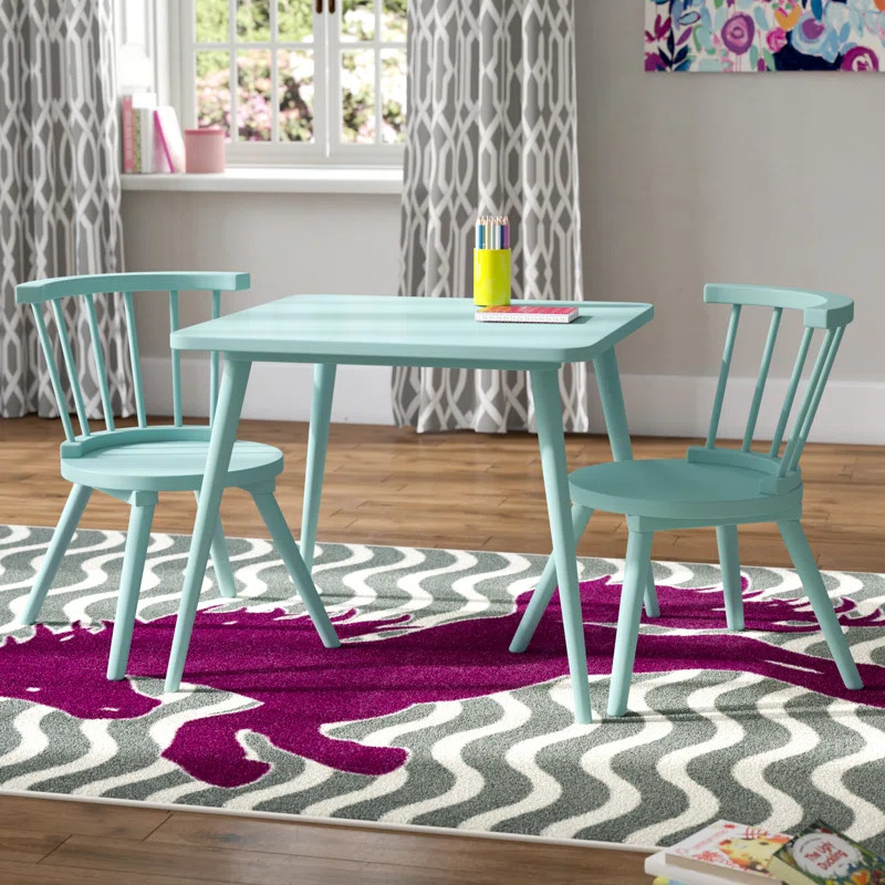 Nicklas Kids 3 Piece Square Play / Activity Table and Chair Set | Wayfair North America