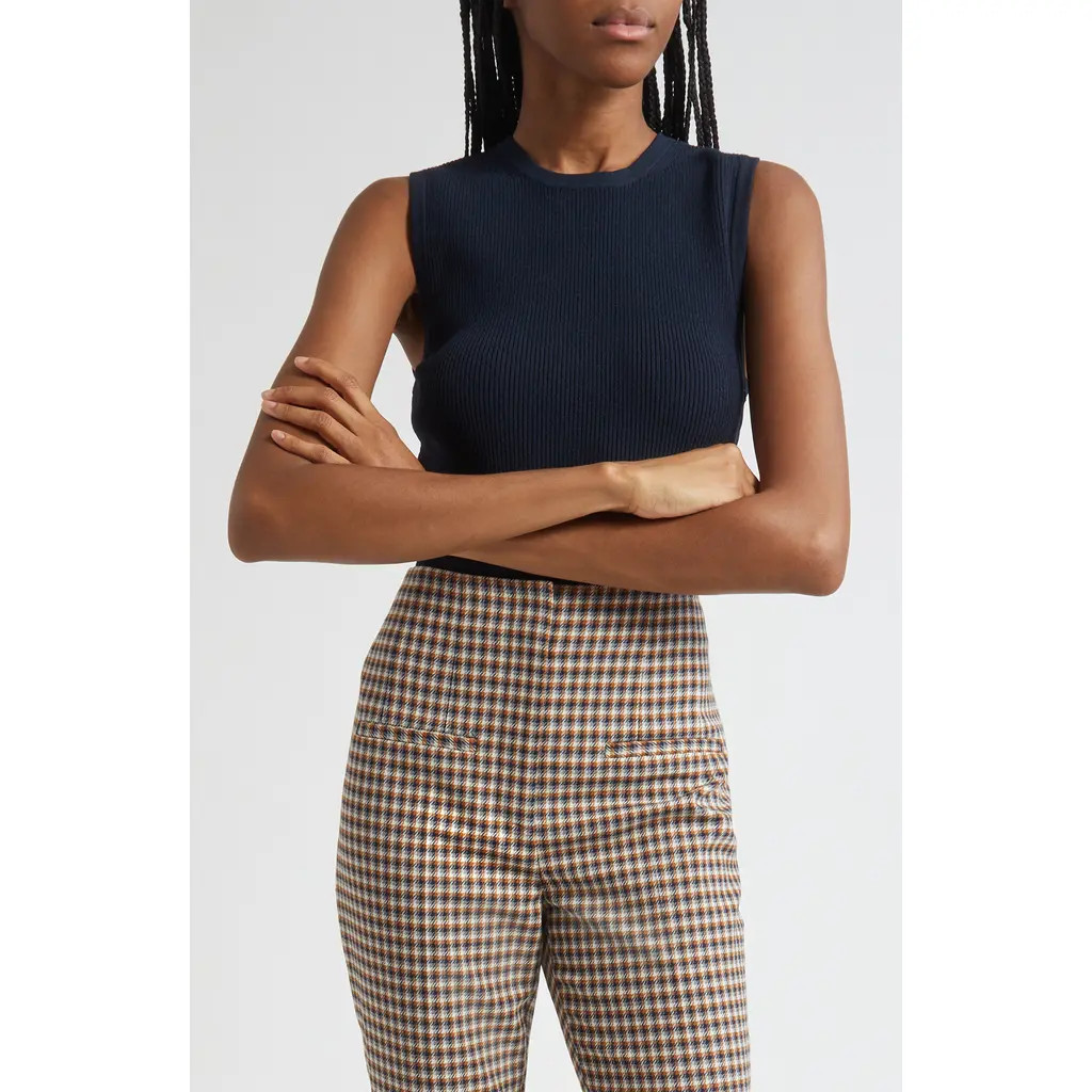 Veronica Beard Rib Sweater Tank in Navy at Nordstrom, Size Small | Nordstrom