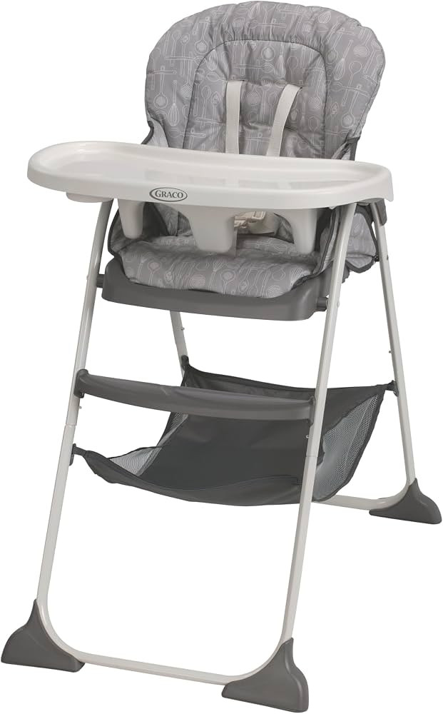 Graco Slim Snacker High Chair, Ultra Slim, Fast-Folding, Multiple Recline Positions, Comfortable ... | Amazon (US)