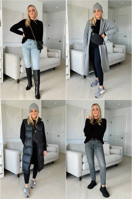 Winter Capsule Wardrobe | Quince Cotton Fisherman Sweater (Jenni Kayne dupe) only $40 + extra 10% with code REDWHITEANDDENIM10