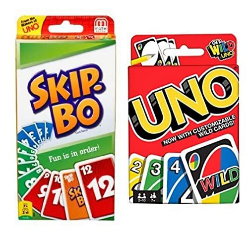 Skip Bo card game bundled with Uno card game | Amazon (US)