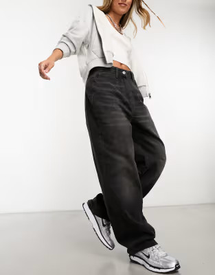 COLLUSION x014 mid rise antifit jeans in black | ASOS (Global)