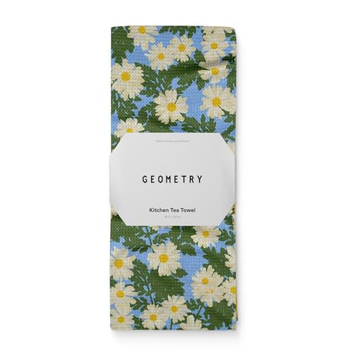 GEOMETRY Spring Kitchen Towels - Quick Dry Microfiber Cloth Spring & Summer Dish Towels for Kitchen Drying - Premium Quick Dry Towel - Daisy Delight, 18" x 30" - 1-Pack | Amazon (US)