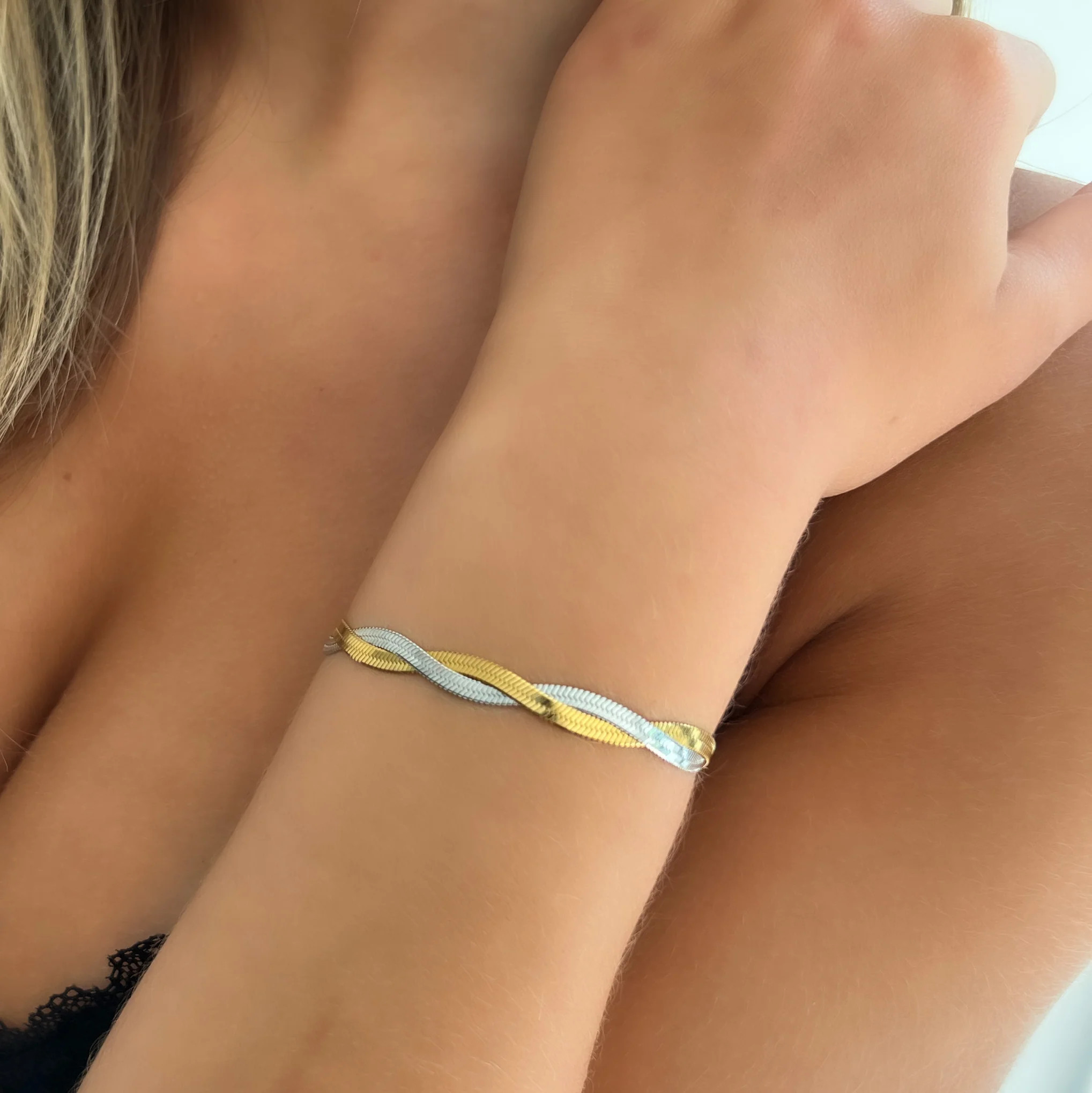 Two-Tone Medusa Bracelet | Evry Jewels