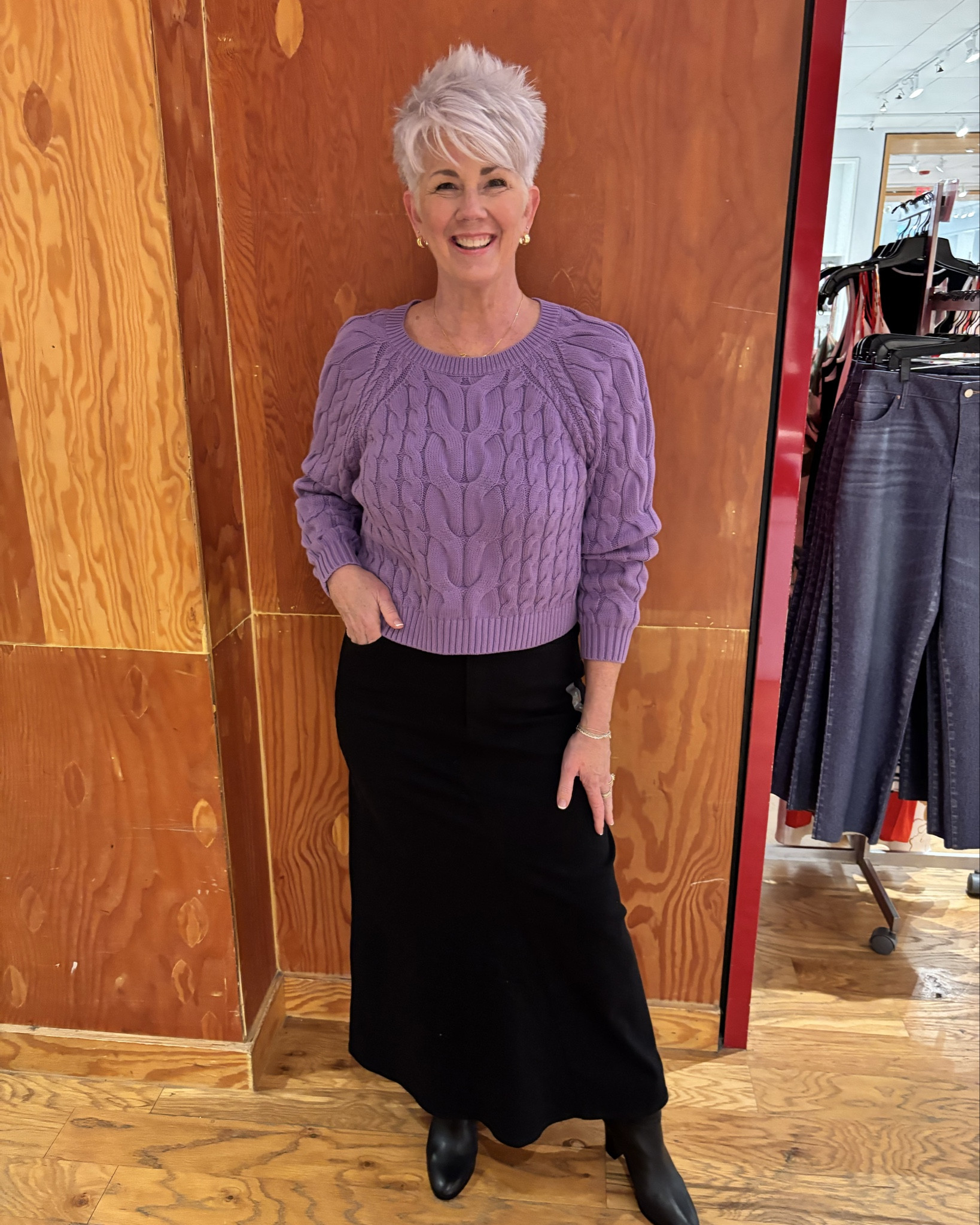 These 2 sweaters look so cute with a long black skirt but they would look adorable with jeans too!!! The black and white sweater is pretty itchy though  

#LTKMidsize #LTKStyleTip #LTKSeasonal