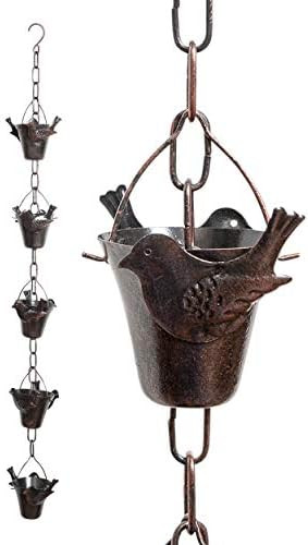 Iron Bird Decorative Rain Chain for Gutters | Unique Downspout Extension Home Décor | Rainwater ... | Amazon (US)