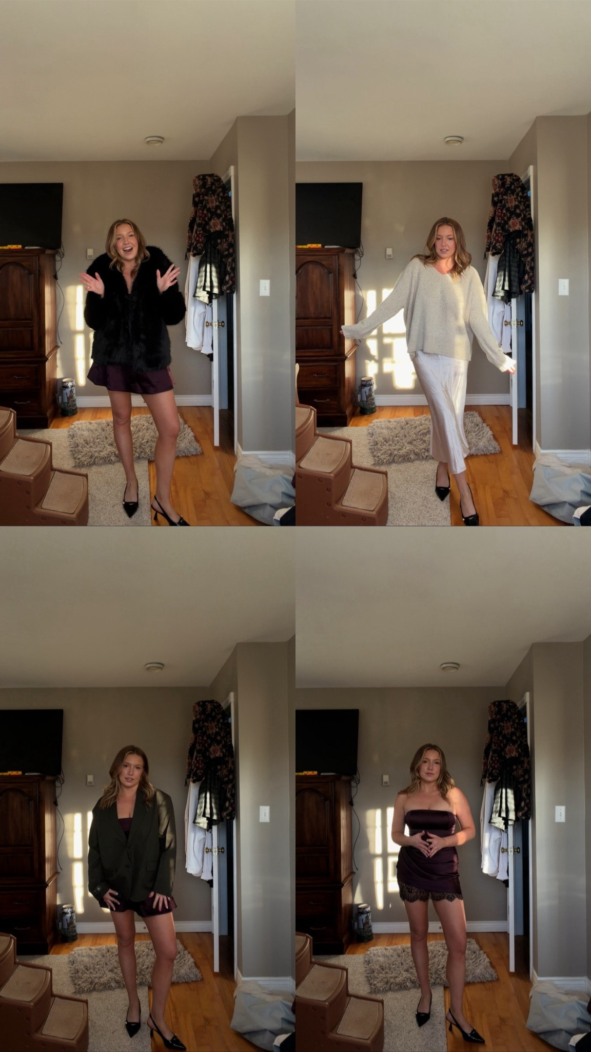 Pre holiday artizia try on! Wearing large in dresses and small in blazer 

#LTKcanada #LTKholiday #LTKwinter