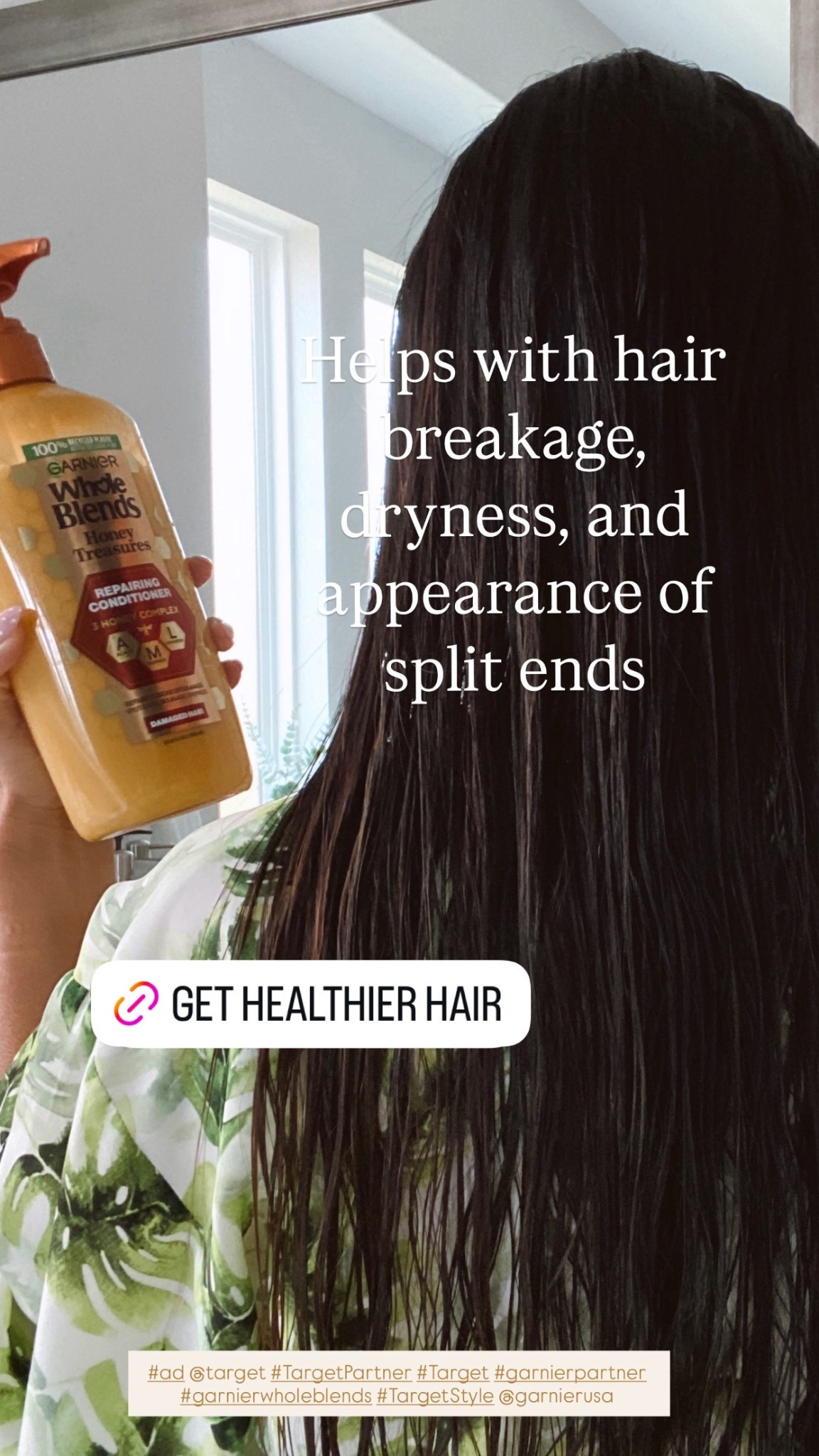 #ad Stronger, healthier, softer hair and without the luxury price tag! Whole Blends Honey Treasures is my little every (other) day indulgence, and my hair is loving every drop! Have you tried it yet? It's luxury in a bottle but affordable so that you won't get mad at your husband for using it too! 

@target @garnierusa #TargetPartner #Target #garnierpartner #garnierwholeblends #targetstyle