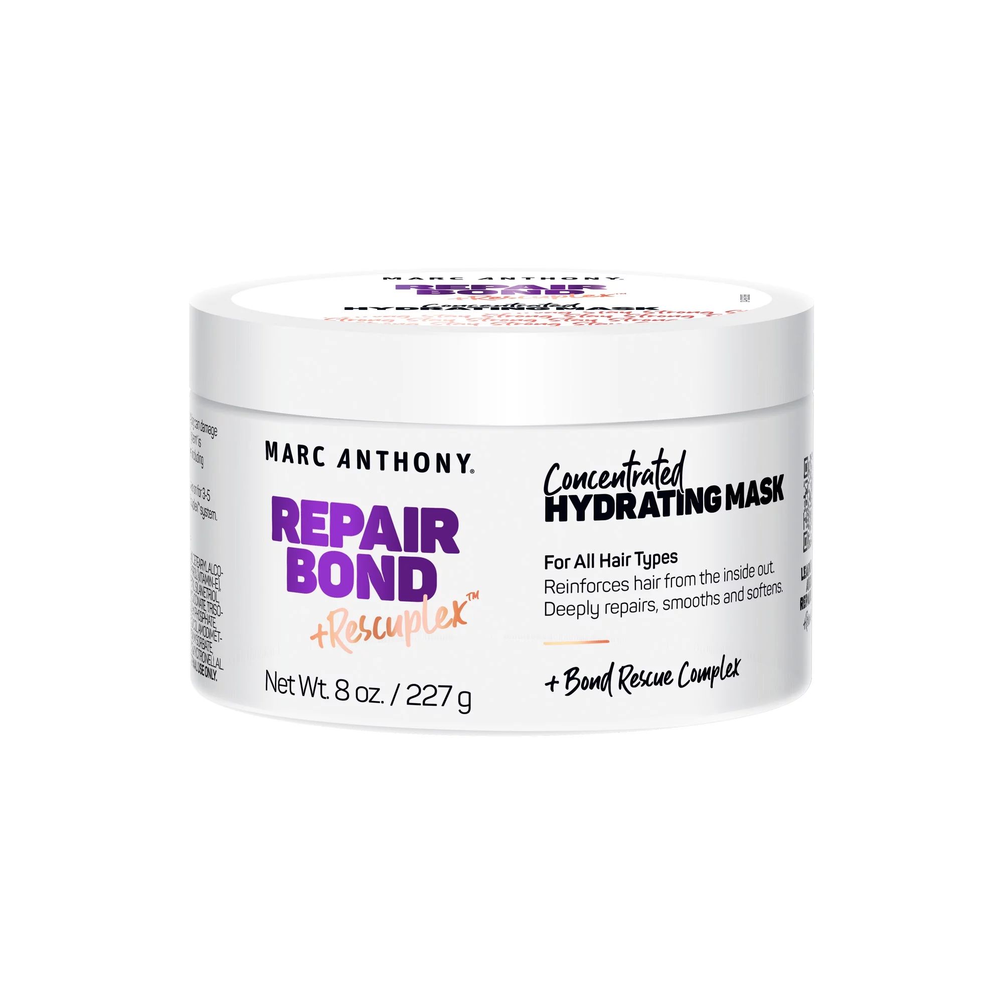 Marc Anthony Repair Bond Plus Rescuplex Concentrated Hydrating Hair Mask, 8 ounces | Walmart (US)