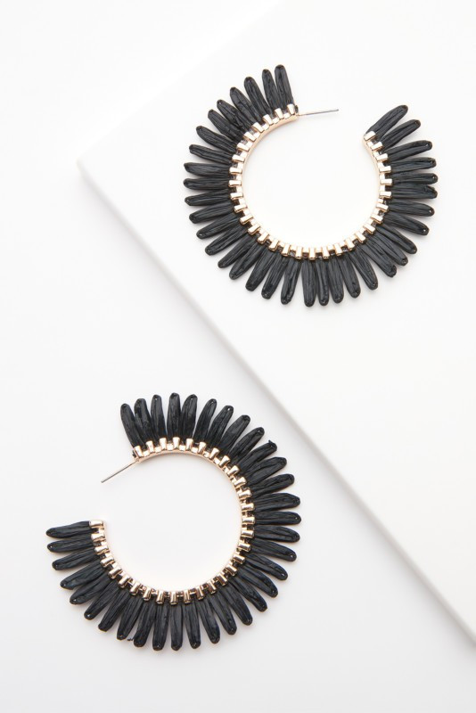 EVEREVE Ellen Raffia Hoop Earring | EVEREVE | Evereve