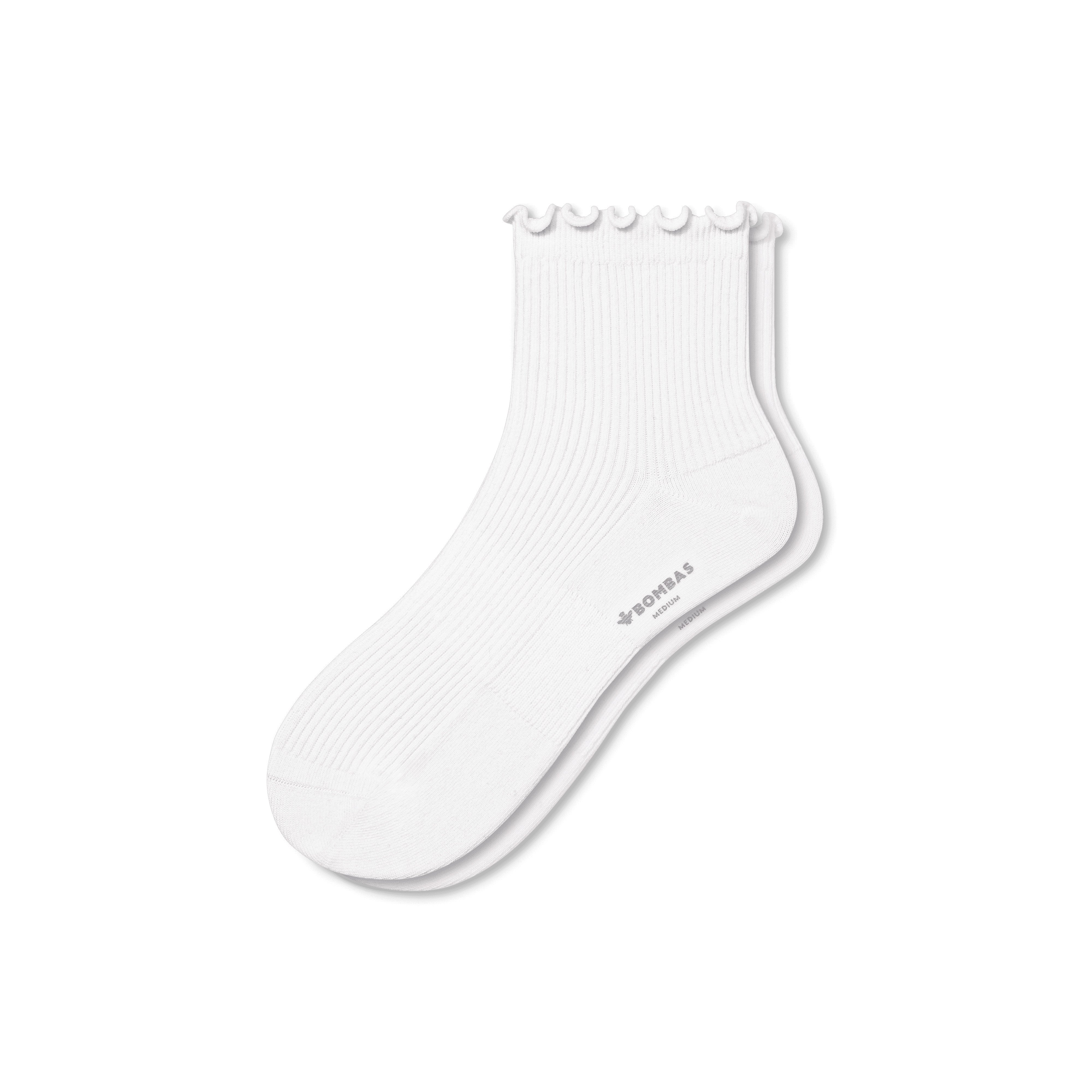 Women's Frilly Rib Quarter Socks | Bombas
