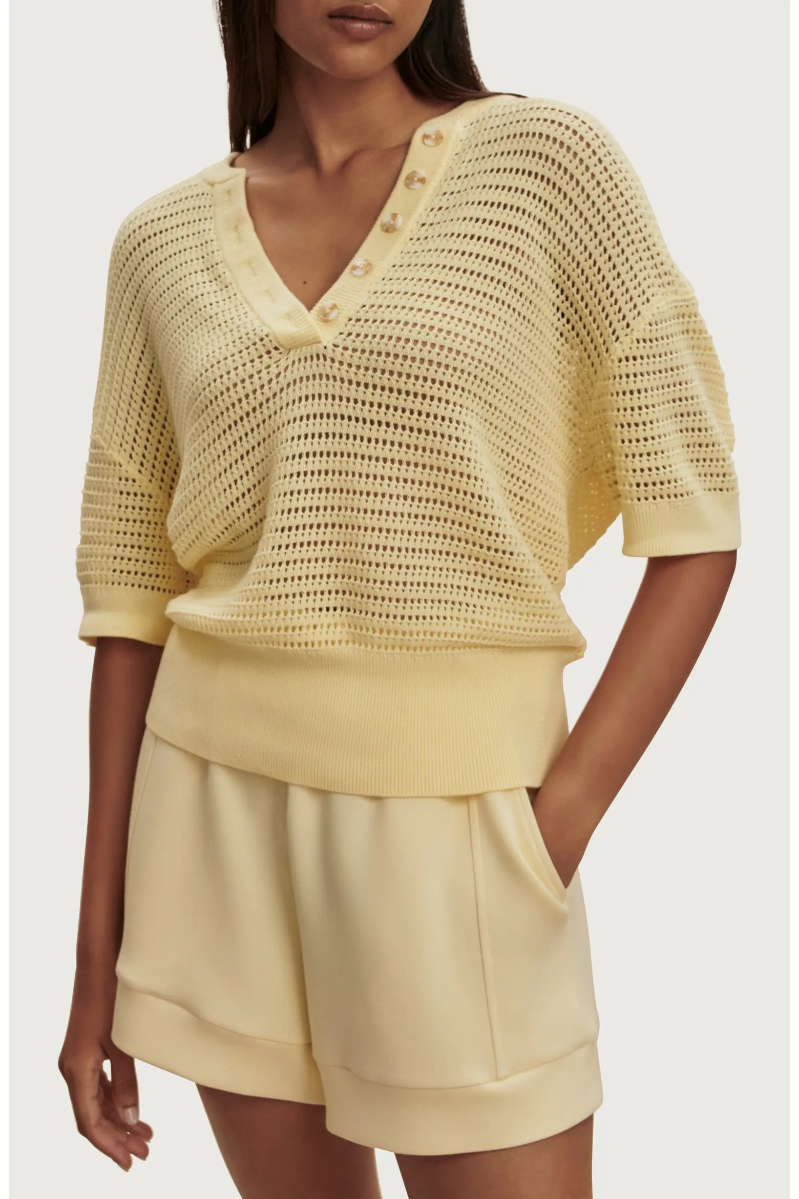 Callie Sheer Knit Cotton Top (Women) | Nordstrom | Nordstrom