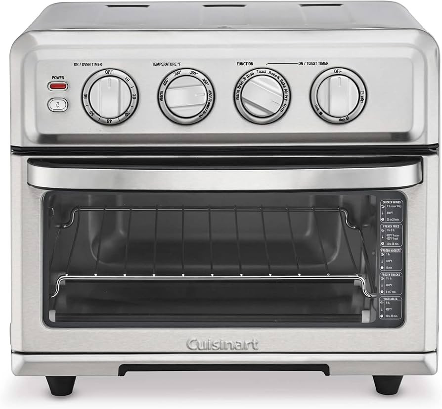 Cuisinart Air Fryer + Convection Toaster Oven, 8-1 Oven with Bake, Grill, Broil & Warm Options, S... | Amazon (US)