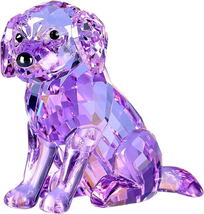 Crystal Labrador Dog Puppy Figurine Animals Lovely Craft Home Decor Ornaments Collectible Birthda... | Amazon (US)
