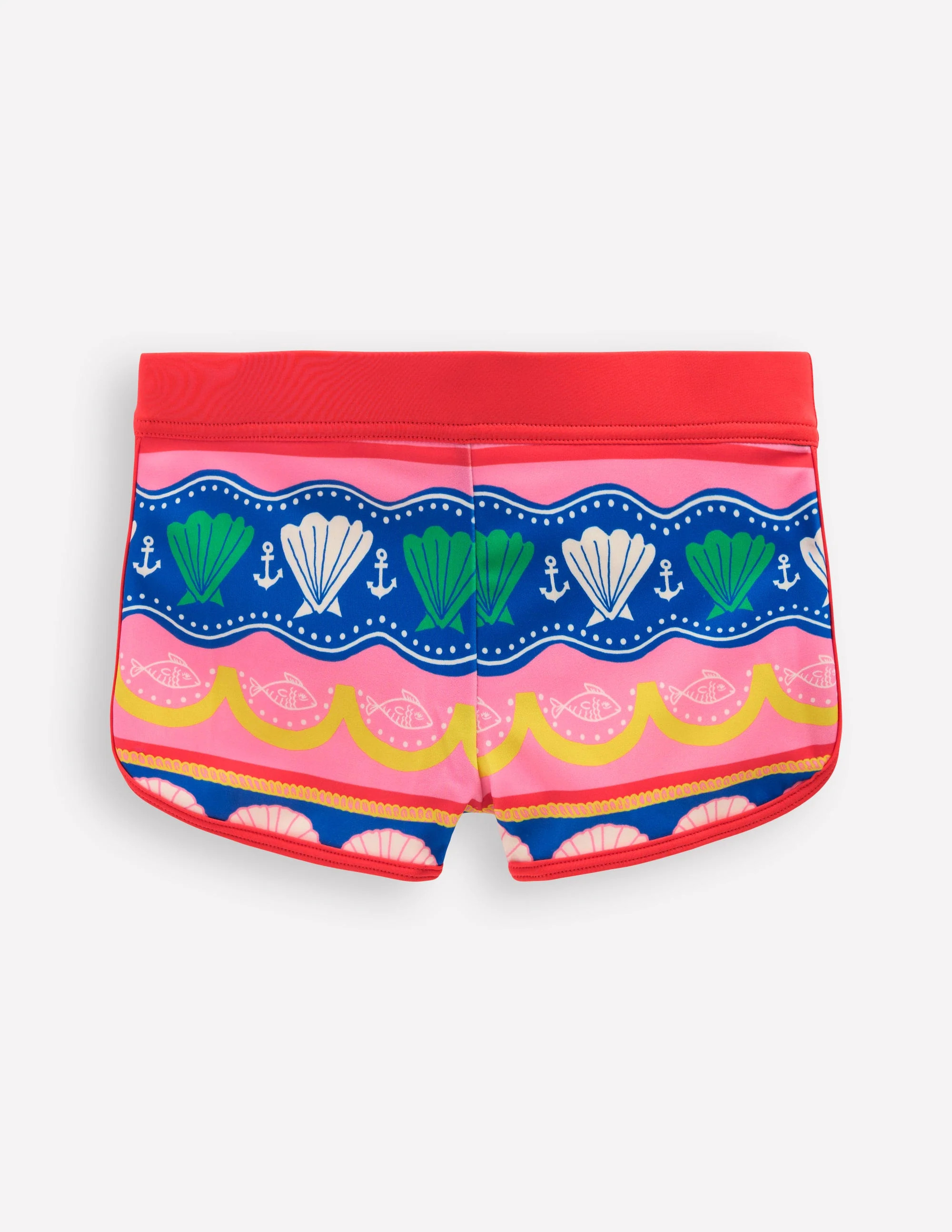 Patterned Swim Shorts-Multi Sea Shell Stripe | Boden (US)