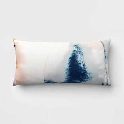 10"x20" Watercolor Outdoor Lumbar Pillow - Threshold™ | Target