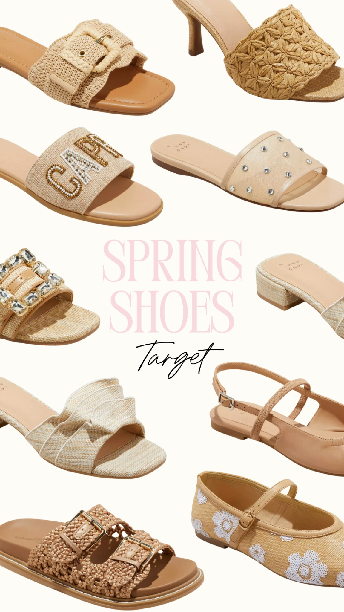 Target spring shoes, cream, floral, raffia, tan, beachy, pool day, vacation, under $35

#LTKWatchNow #LTKxVICI #LTKMostLoved