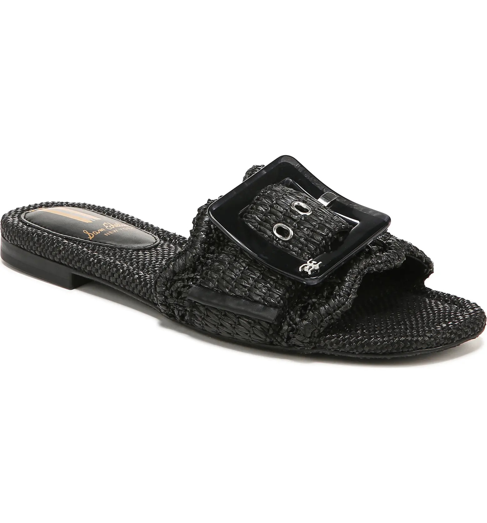 Bambi Raffia Buckle Slide Sandal (Women) | Nordstrom