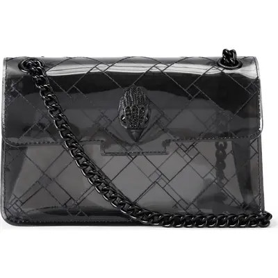Kurt Geiger London Mini Kensington Drench Vinyl Convertible Crossbody Bag in Black at Nordstrom | Nordstrom