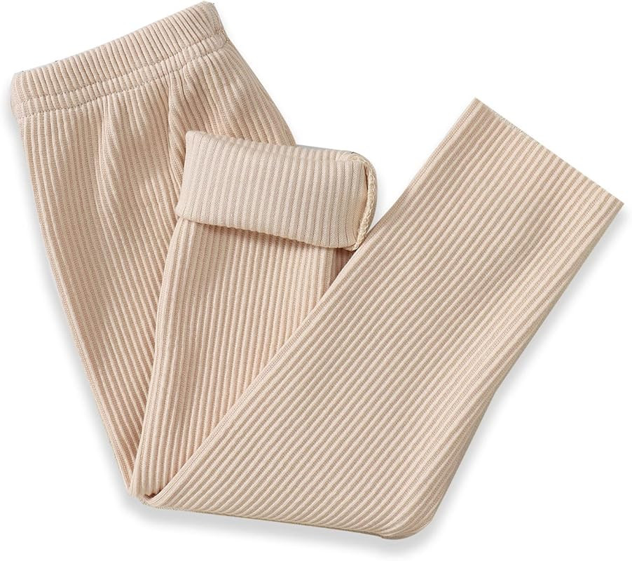 Infant Baby Girl Solid Color Legging Ribbed Knit Footless Tights Infant Basic Stocking Toddler Dress | Amazon (US)