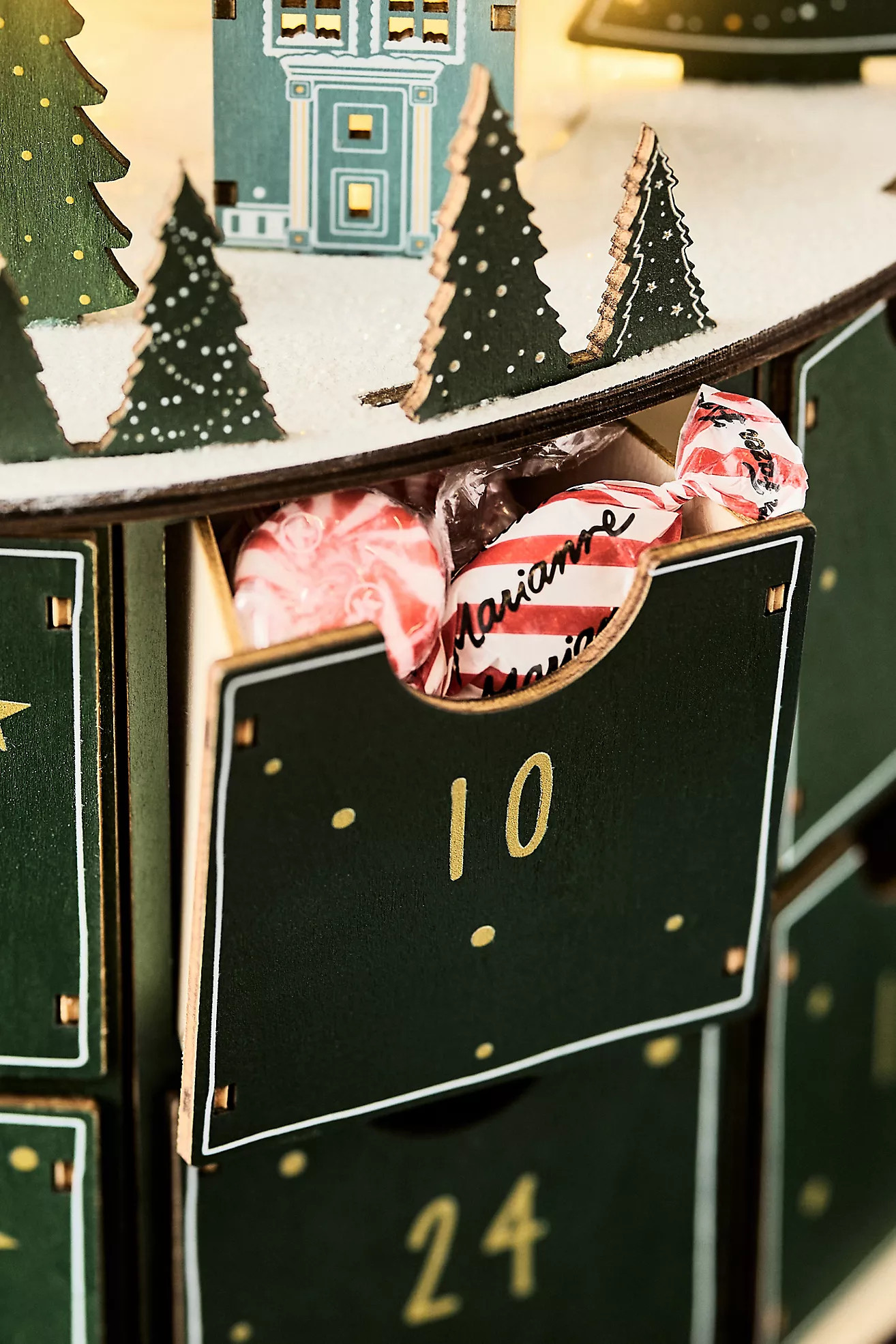 Maren Baxter Light-Up Wooden Advent Calendar | Anthropologie (US)