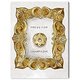 The Oliver Gal Artist Co. Drinks and Spirits Wall Art Canvas Prints 'Press for Champagne' Home Décor | Amazon (US)