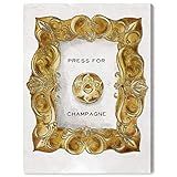 The Oliver Gal Artist Co. Drinks and Spirits Wall Art Canvas Prints 'Press for Champagne' Home Décor | Amazon (US)