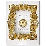 The Oliver Gal Artist Co. Drinks and Spirits Wall Art Canvas Prints 'Press for Champagne' Home Décor | Amazon (US)