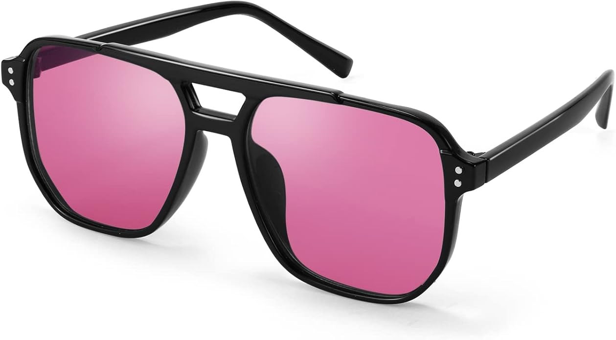 FEISEDY Retro Square Aviator Sunglasses Women Men 70s Vintage Trendy Plastic Frame Sun Glasses B2... | Amazon (US)