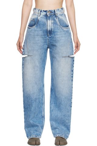 Maison Margiela - Blue Slit Jeans | SSENSE