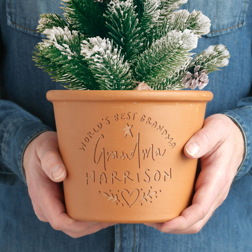 Personalised Handwritten Engraved Pot | Not On The High Street