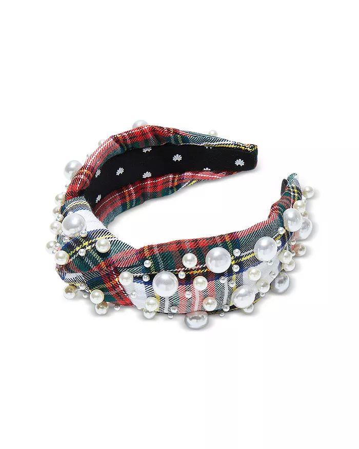 Plaid & Faux Pearl Knotted Headband | Bloomingdale's (US)