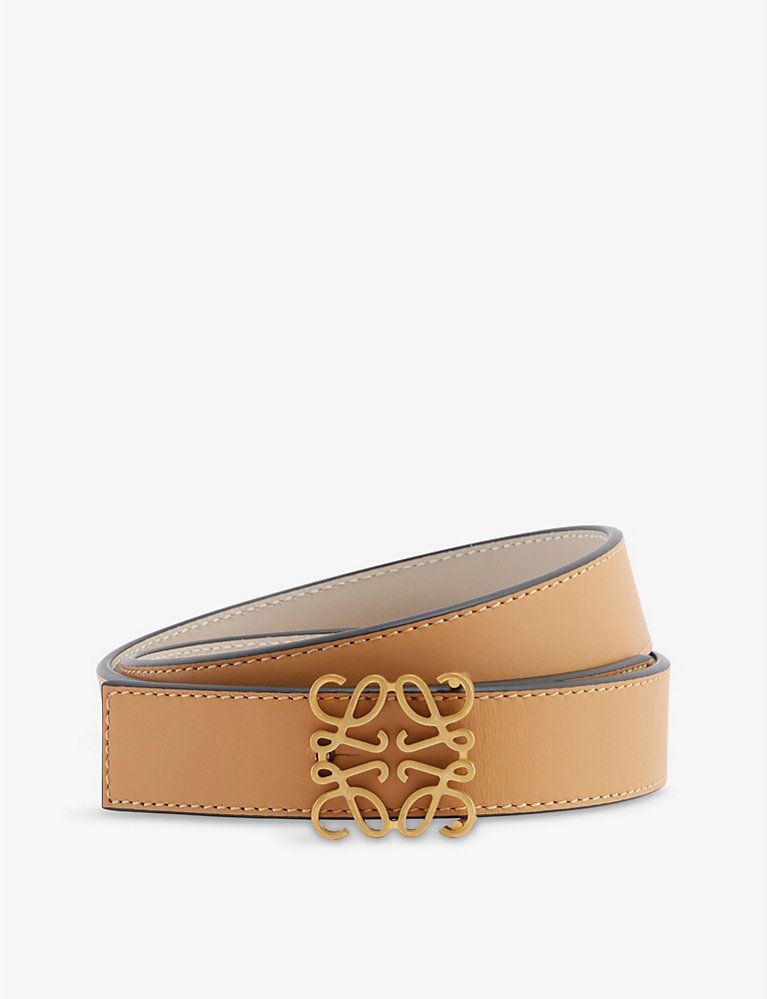 LOEWE Anagram-buckle leather belt | Selfridges