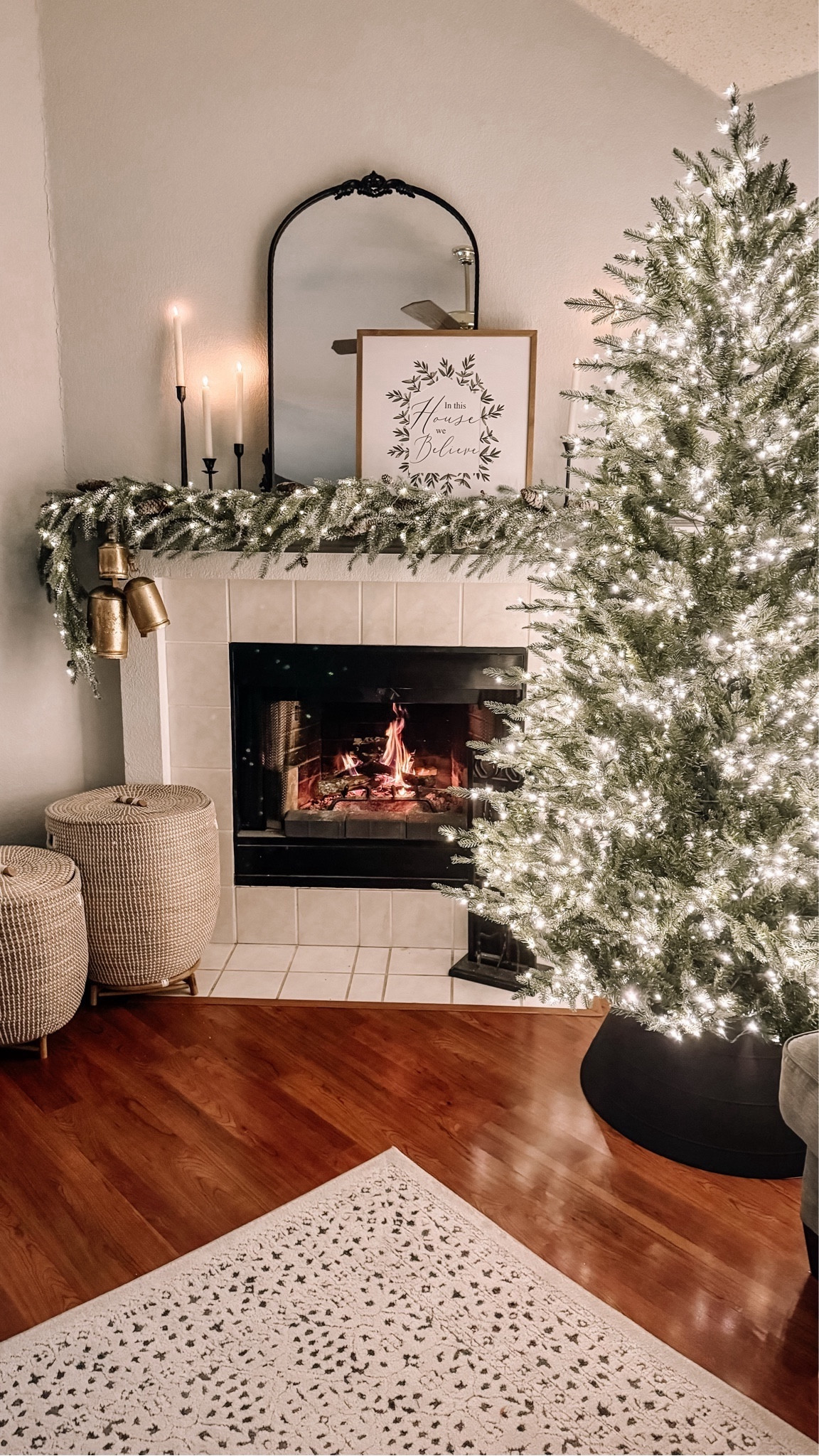 Christmas fireplace mantle 

#LTKHoliday #LTKSeasonal