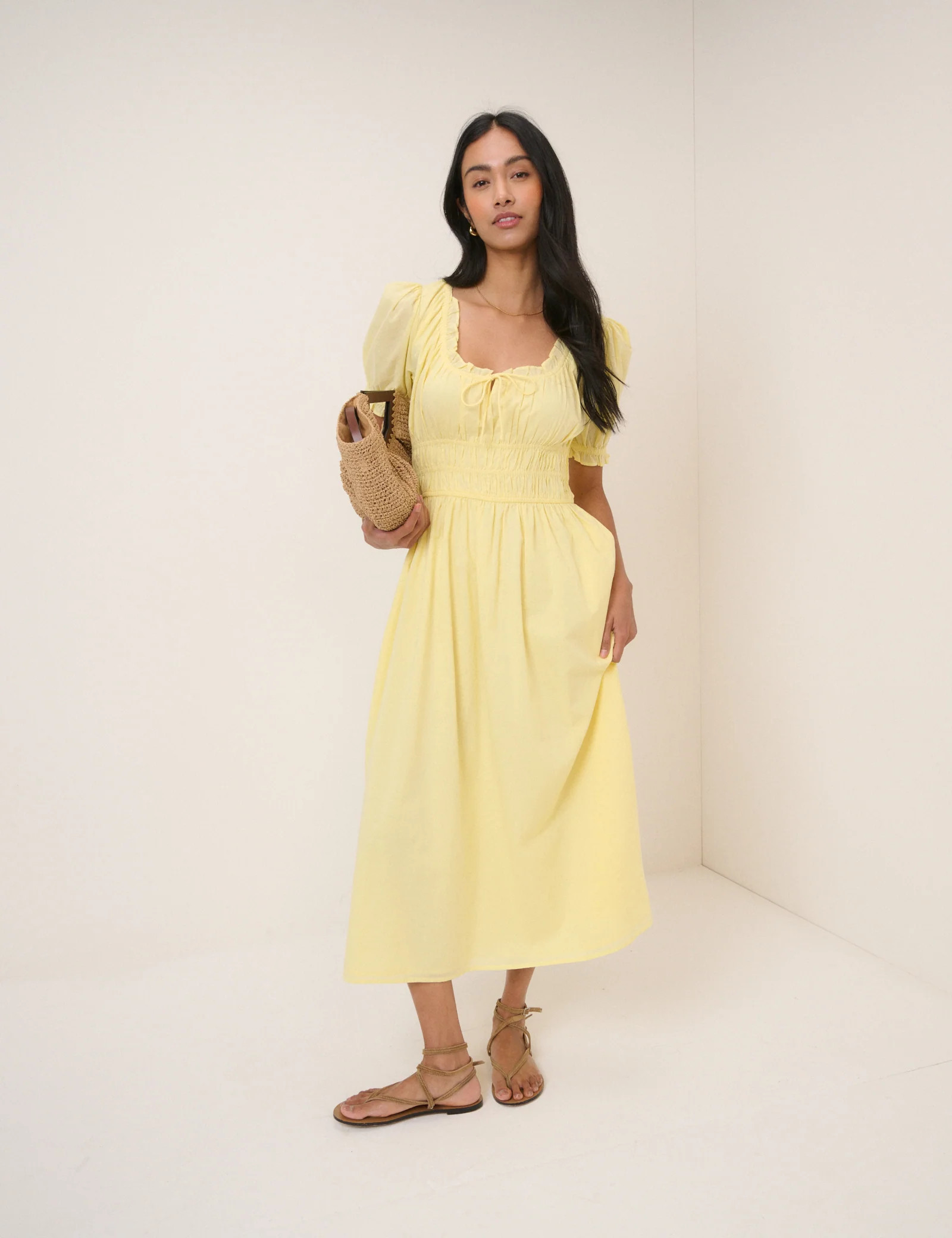 Butter Yellow Tula Midi Dress | Nobody's Child