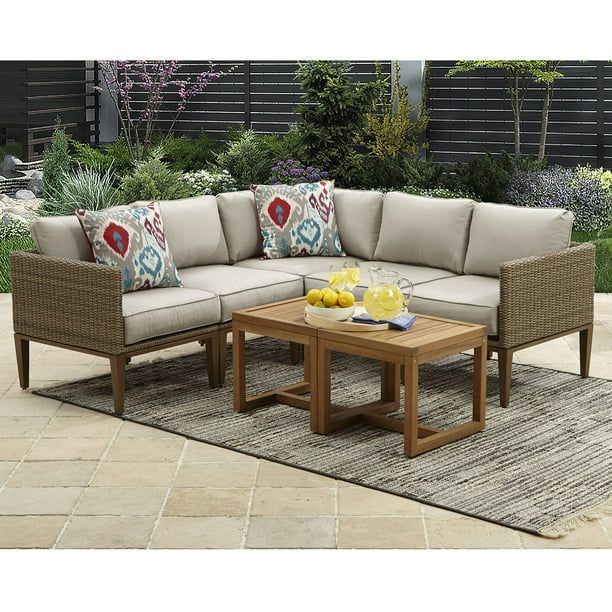 Better Homes & Gardens Davenport 7-Piece Woven Outdoor Sectional Set - Walmart.com | Walmart (US)