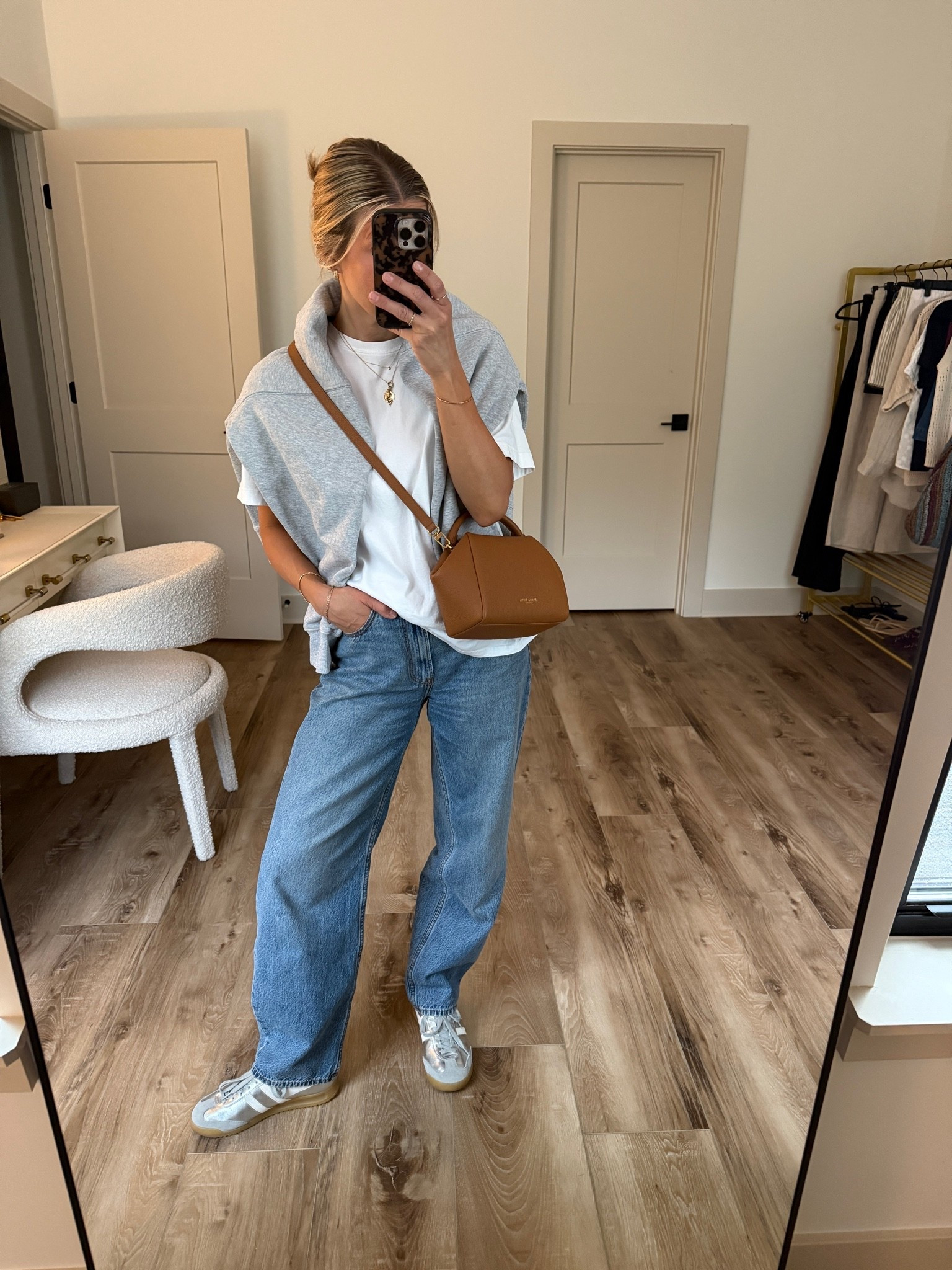 Wearing 25 jeans, XS tee, small sweatshirt, sneakers tts

#LTKOver40 #LTKgrwm #LTKootd