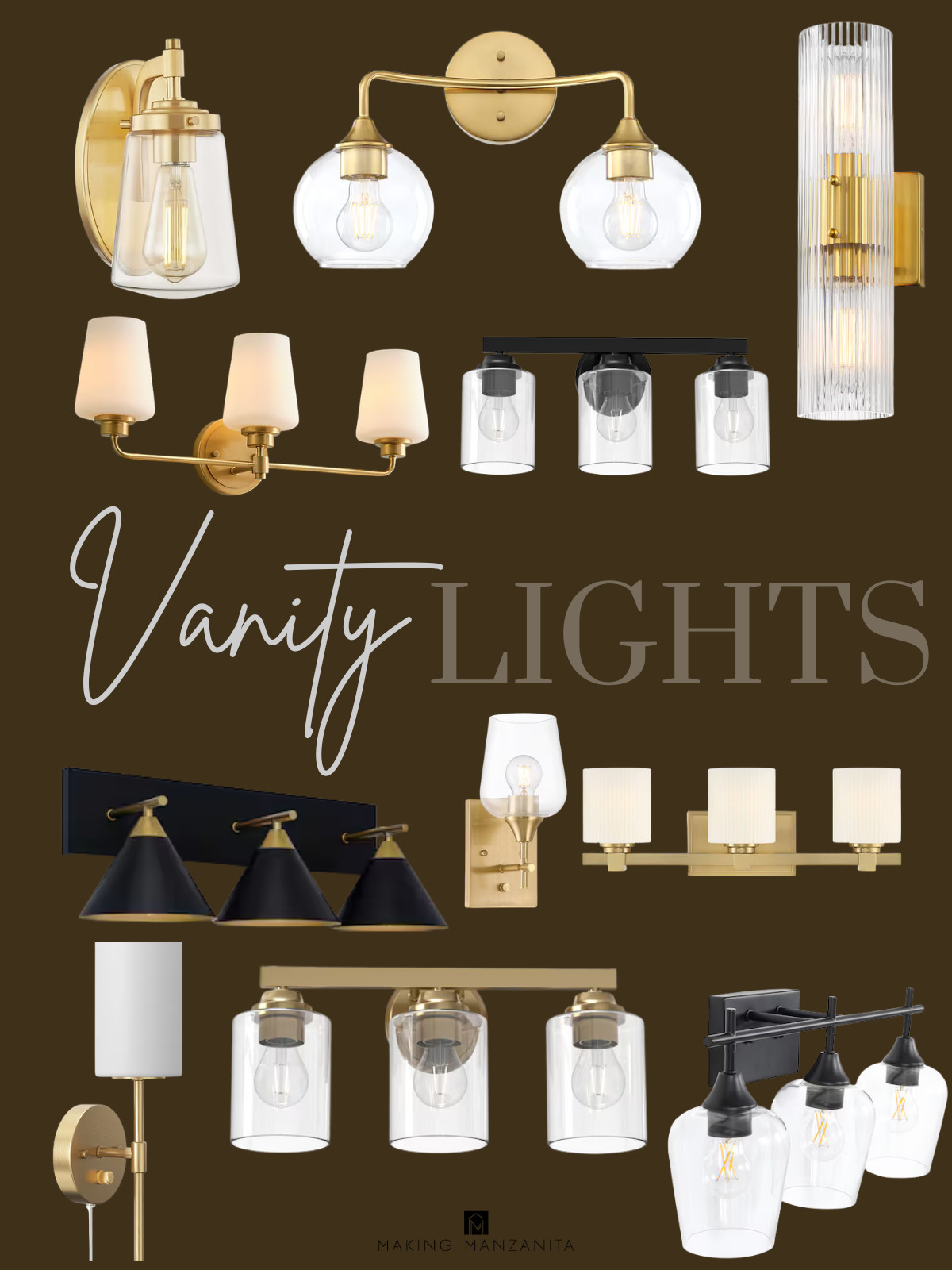 If your bathroom feels a little flat, swap the lighting 🤎 Vanity lights add brightness, depth, and that polished, pulled-together look - whether you go modern, classic, or somewhere in between. #light #bathroom 

 #LTKHome