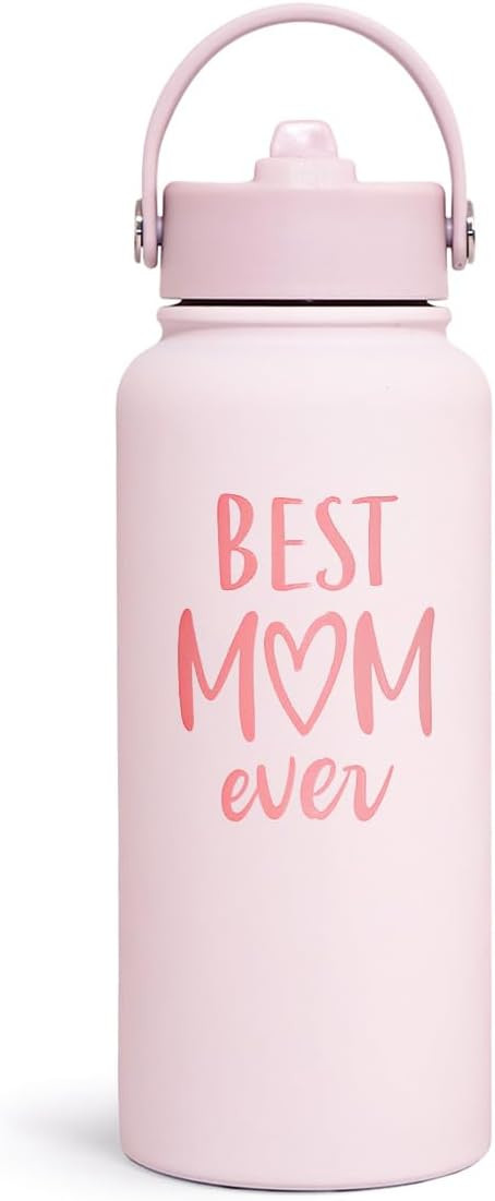 Mom Water Bottle, Best Mom Ever Bottles 32oz Stainless Steel Insulated with Lid, Gifts for Moms f... | Amazon (US)