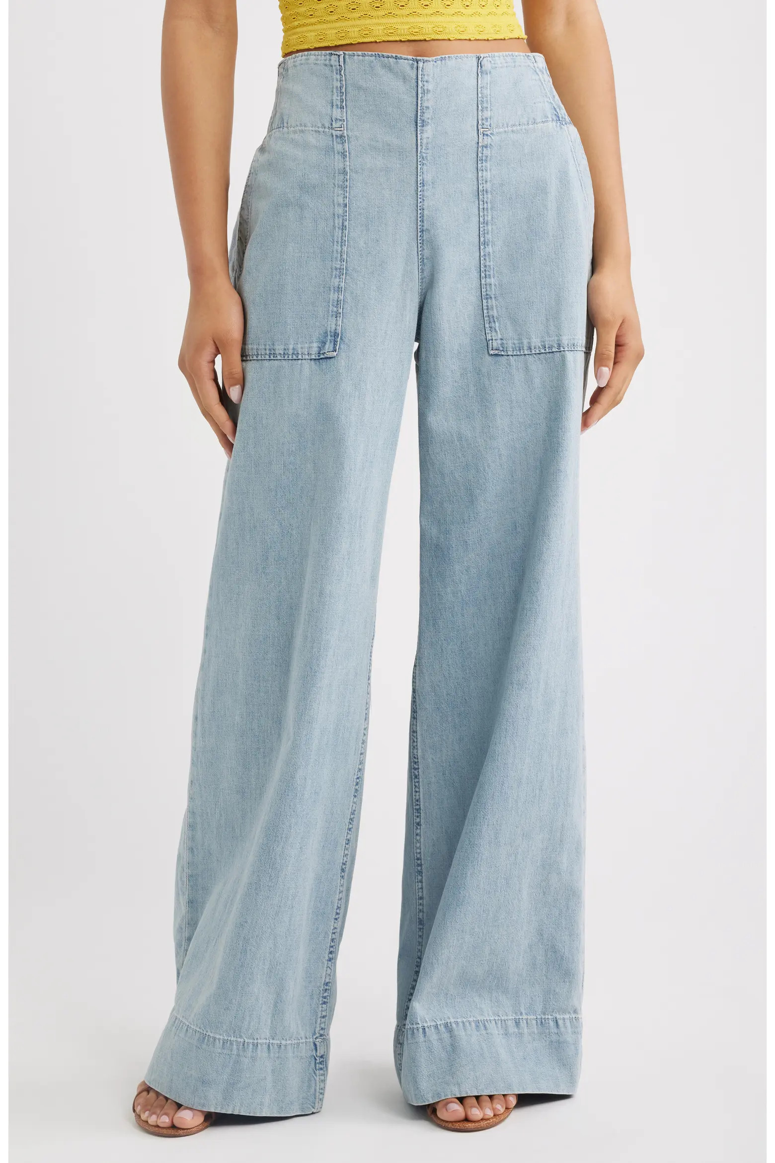 Breezy Pull-On Wide Leg Jeans (Women) | Nordstrom | Nordstrom