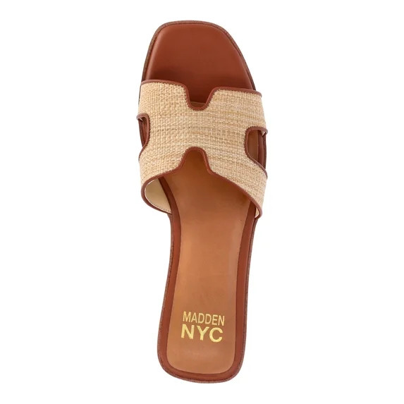 Madden NYC Women's Raffia Slide Sandals | Walmart (US)